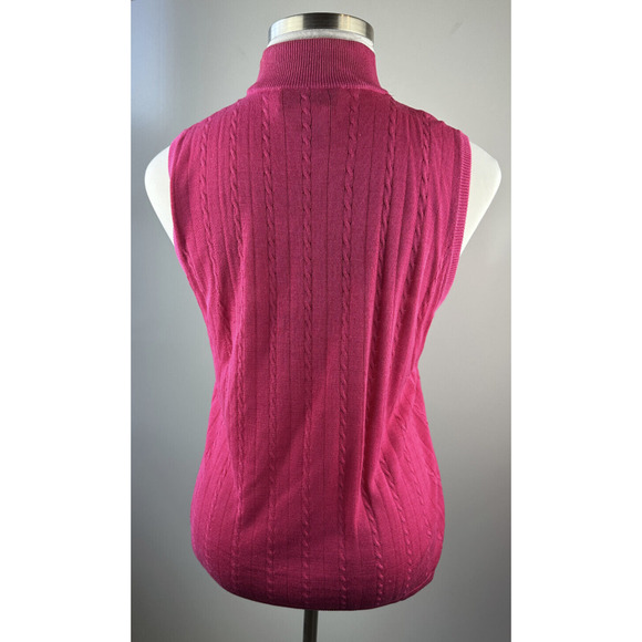 Diane Gilman Silk Cable Knit Sleeveless Top & Button Cardigan Set Plus Size 2X - Picture 12 of 16